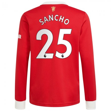 Fußballtrikots Manchester United Jadon Sancho 25 Heim Trikotsatz 2021-2022 Langarm Fußballtrikots Manchester United Jadon Sancho 25 Heim Trikotsatz 2021-2022 Langarm